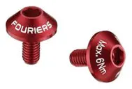 Болти тримача фляги Fouriers Cage Cap M5x10мм Full CNC алюміній 2.6г/пара червоний
