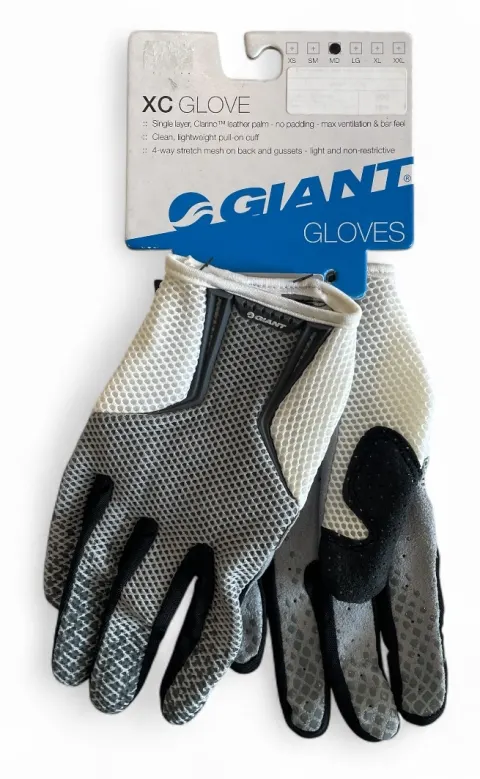 Велорукавиці з довгими пальцями Giant XC сірий/білий L