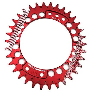 Шестерня передня МТБ Fouriers DX007 Full CNC NW Oval pcd104 алюміній 36Т червоний