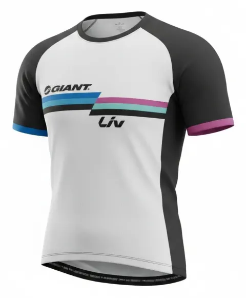 Футболка мужская " Giant /Liv" белый/черный р. 3