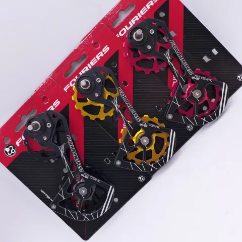 Ролики заднього перемикача шосе Fouriers Sram Red eTap з рамкою алюміній Full Ceramic 15/15T 86г червоний