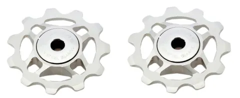 Ролики заднього перемикача Fouriers Shimano 8-11шв/campagnolo 9-11шв Ceramic 11/11T Full CNC алюміній 21г/пара сріблястий