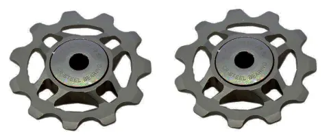 Ролики заднього перемикача Fouriers Shimano 8-11шв/campagnolo 9-11шв Ceramic 11/11T Full CNC алюміній 21г/пара сірий