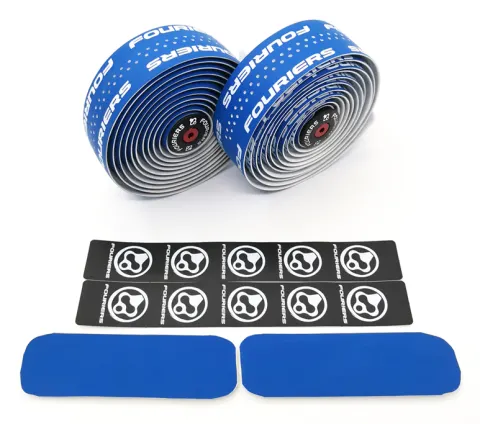 Обмотка керма Fouriers PU Bartape 3.0мм EVA заглушки з болтом блакитний