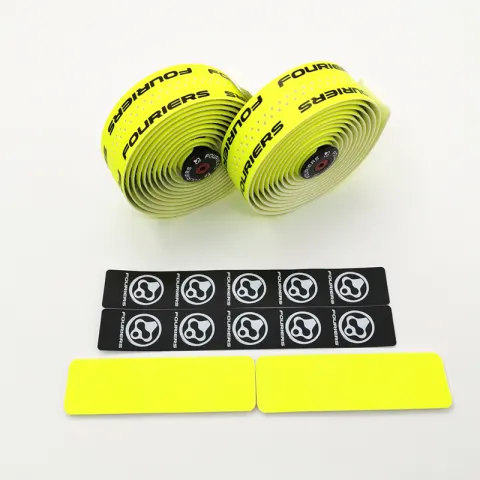 Обмотка керма Fouriers PU Bartape 3.0мм EVA заглушки з болтом жовтий