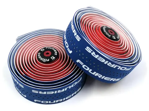 Обмотка керма Fouriers PU Bartape 3.0мм 2-кол EVA заглушки з болтом червоний/синій