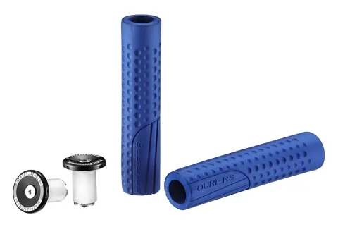 Грипси Fouriers Silicone Grip 30х130мм 74г/пара із заглушками з болтом синій