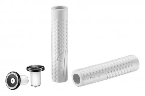 Грипси Fouriers Silicone Grip 30х130мм 74г/пара із заглушками з болтом білий