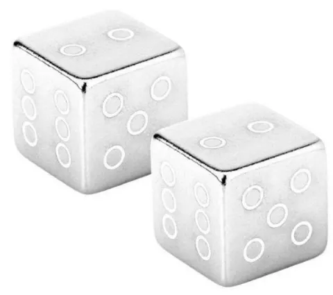 Ковпачки на вентиль Fouriers US001 cube/кубик Schrader алюміній 18.7г/пара сріблястий