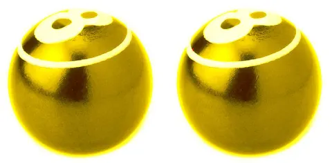Ковпачки на вентиль Fouriers US002 ball/шар Schrader алюміній 13г/пара золотистий