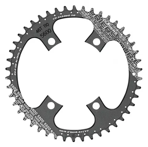 Шестерня передня шосе Fouriers DX6800 Full CNC NW Shimano Ultegra/pcd110 алюміній 46Т чорний