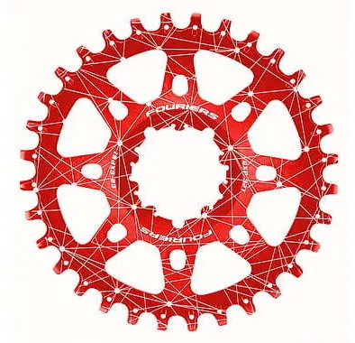 Шестерня передня МТБ Fouriers GXP01 Full CNC NW Sram XX1/X0/X9/GXP алюміній 34Т червоний