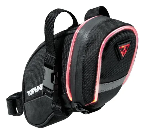 Сумка під сідло Topeak Aero Wedge iGlow 1.2л medium з підсвіткою з пасками 145г