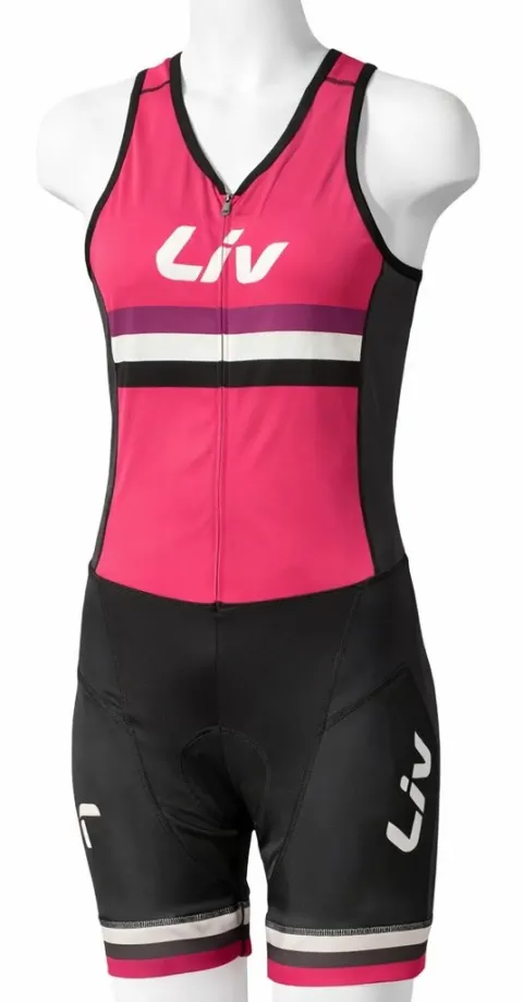 Комбінезон жіночий Liv Race Day Tri чорний/рожевий S