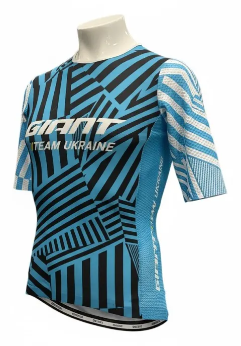 Веломайка Giant Team UA Pro Aero Zipless Duzzle чорний/синій/білий L