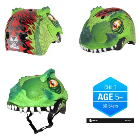 Шолом велосипедний C-Preme Raskullz T-Rex Awesome FS динозавр 50-54см