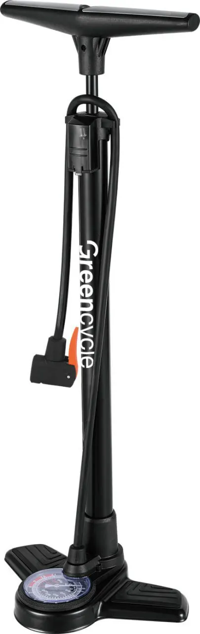 Підлоговий насос Green Cycle GPF-055 сталевий корпус, з манометром, Presta+Schrader, 160psi