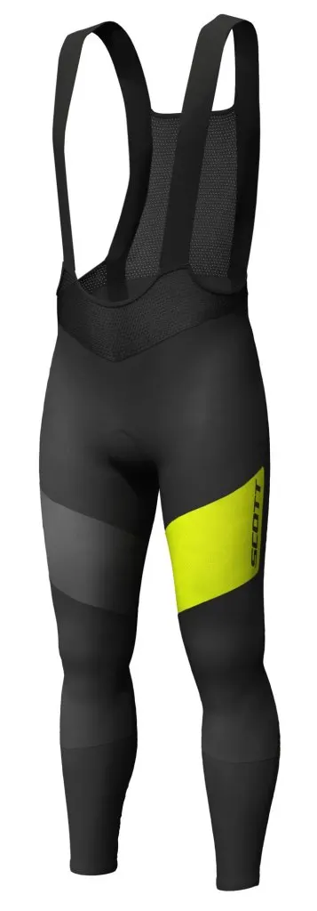 Велорейтузи SCOTT RC WARM WB 3+ чорно/жовті - XL
