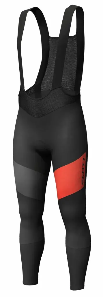 Велорейтузи SCOTT RC WARM WB 3+ чорно/червоний - M