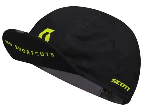 Велошапочка SCOTT CYCLING NO SHORTCUTS чорно/жовтий - One Size