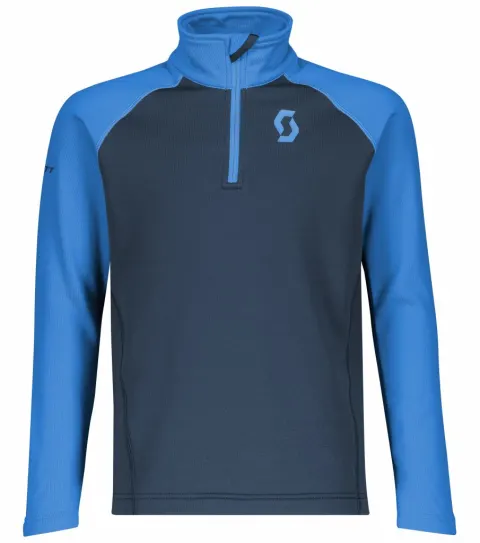 Кофта підліткова SCOTT JR 1/2 ZIP DEFINED LIGHT skydive blue/dark blue - L