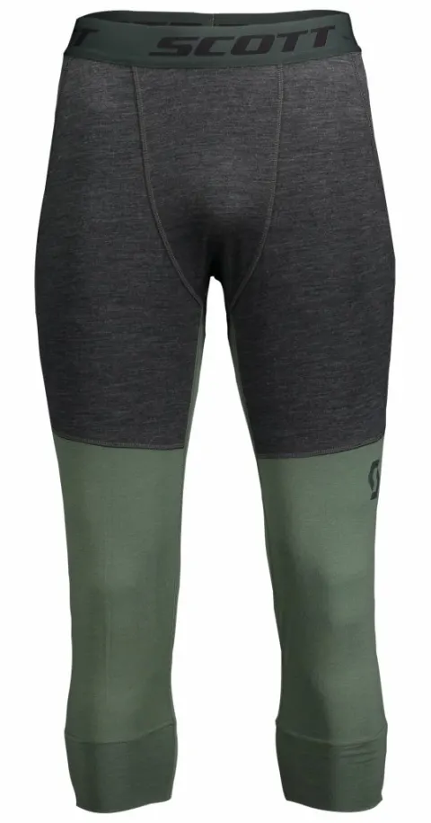 Термоштаны SCOTT DEFINED MERINO dark grey melange-frost green - XL