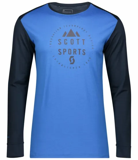 Термомайка SCOTT DEFINED MERINO dark blue/skydive blue - XL