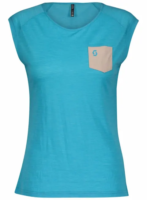 Футболка SCOTT W DEFINED MERINO бірюзовий - L