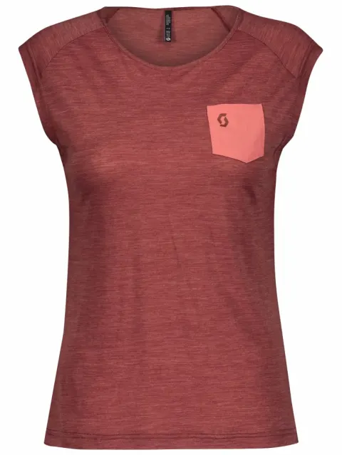Футболка SCOTT W DEFINED MERINO червоний - M