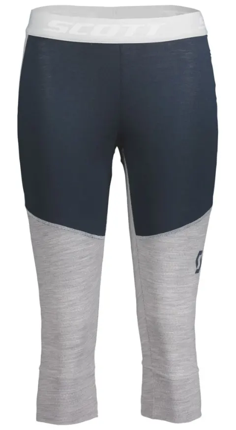 Термоштаны SCOTT W DEFINED MERINO dark blue/light grey melange - XS
