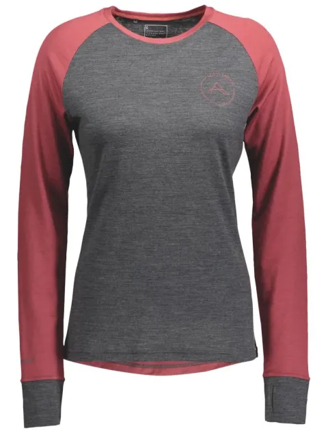 Термомайка SCOTT W DEFINED MERINO ochre red/dark grey melange - S