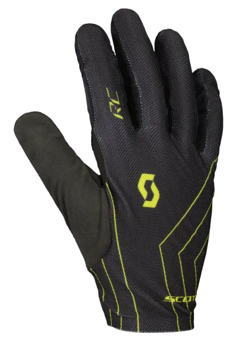 Велоперчатки SCOTT RC TEAM LF black/sulphur yellow - L