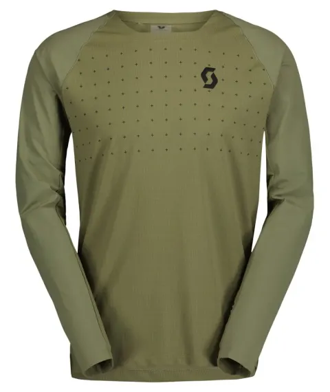 Джерси SCOTT TRAIL VERTIC PRO Long-sleeve hay green - M