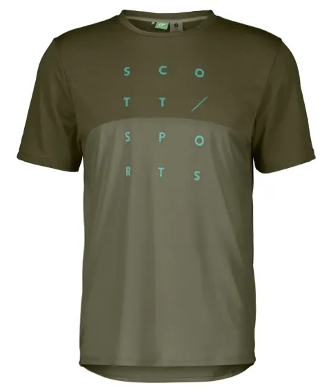 Джерси SCOTT TRAIL FLOW DRI fir green/hay green - XL
