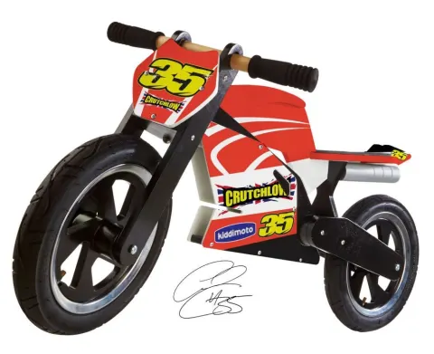 Біговел 12" Kiddimoto Heroes дерев'яний, з автографом Cal Crutchlow