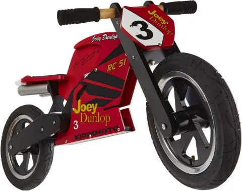Біговел 12" Kiddimoto Heroes дерев'яний, з автографом Joey Dunlop TT