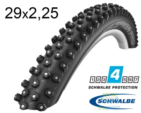 Покришка 29X2.25 (57-622) Schwalbe Ice Spiker Pro Perfomance Hs379 R-Guard 402 Шипа B/B-Sk Wic 67  EPI