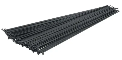 Спиця стальна 255mm 14G CN з хромов. ніп. 16мм чорн. (100шт)