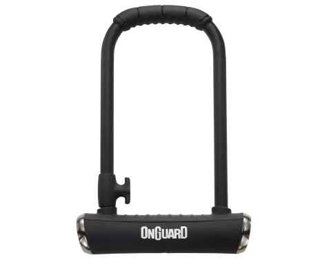 Замок U-образный Onguard Pitbull STD размер скобы 115 x 230 мм, толщина 14 мм. 4 ключа + 1 с подсветкой, черный