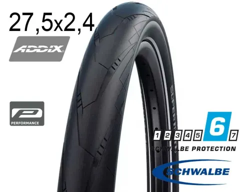 Покришка 27.5X2.40 650B (62-584) Schwalbe Super Moto Perf, Raceguard, Microskin, B/B-Sk+RT  Hs605 Addix 67 EPI B