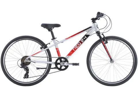 Велосипед 24" Apollo NEO 7s boys Brushed Alloy / Black / Red Fade