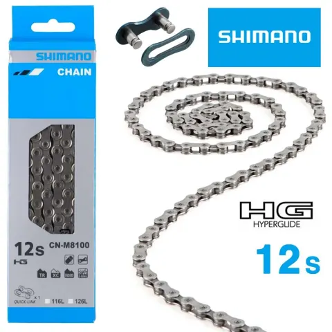 Ланцюг Shimano CN-M8100 DEORE XT 12-speed 126 links + Quick-LINK