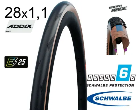 Покришка 700X28C (28-622) Schwalbe Pro One Evo, Super Race, V-Guard, Folding, B/Ts-Sk Hs493A Addix Race 127 EPI