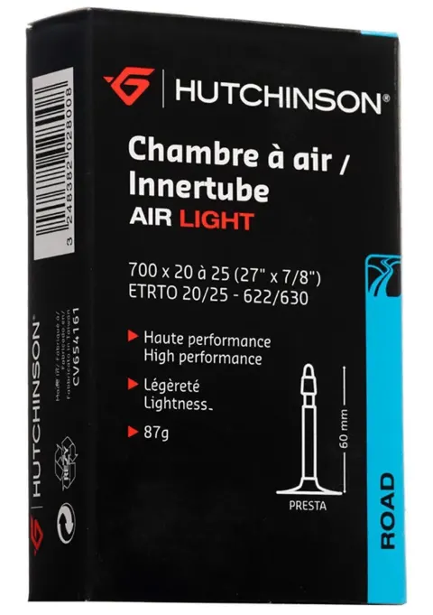 Камера 28 x 0.8-1.00 (20/25-622/630) Hutchinson Air Light, presta 60mm