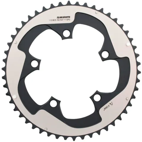 Зірка SRAM X-Glide CRING ROAD 52T 11S 110 AL5 BLK W/SLV 2PN