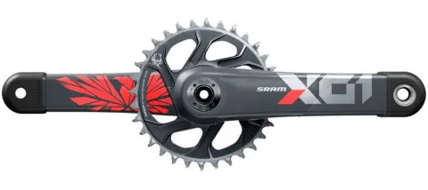 Шатуны SRAM X01 Eagle Superboost+ DUB 12s 165 w Direct Mount 32T X-SYNC 2 Chainring Lunar Oxy Red (DUB Cups/Bearings no included) C3