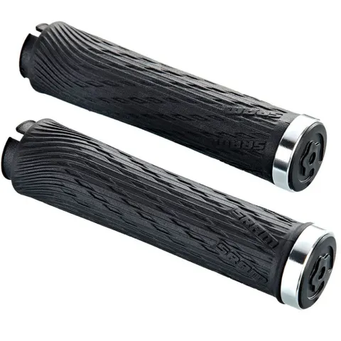 Гріпси SRAM GS, 122 мм BLK CLP, з замками, SLV CLP