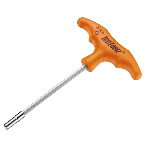 Ключ Ice Toolz 12D7 для спиць 3.6mm з Т-подібною ручкою під квадратний ніпель