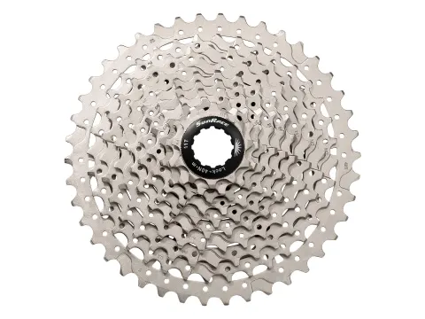 Касета 10-k 11-42T SUN RACE MTB MS2 сталевий павук, Metallic Silver