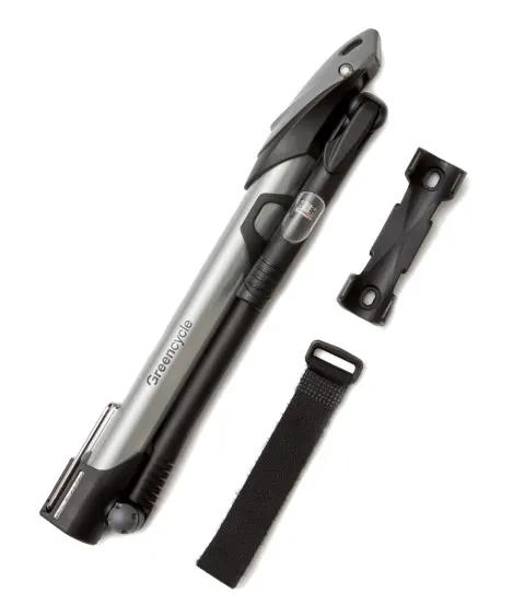 Мининасос Green Cycle GPM-271, алюминиевый со шлангом и манометром, presta+schreder, 140psi